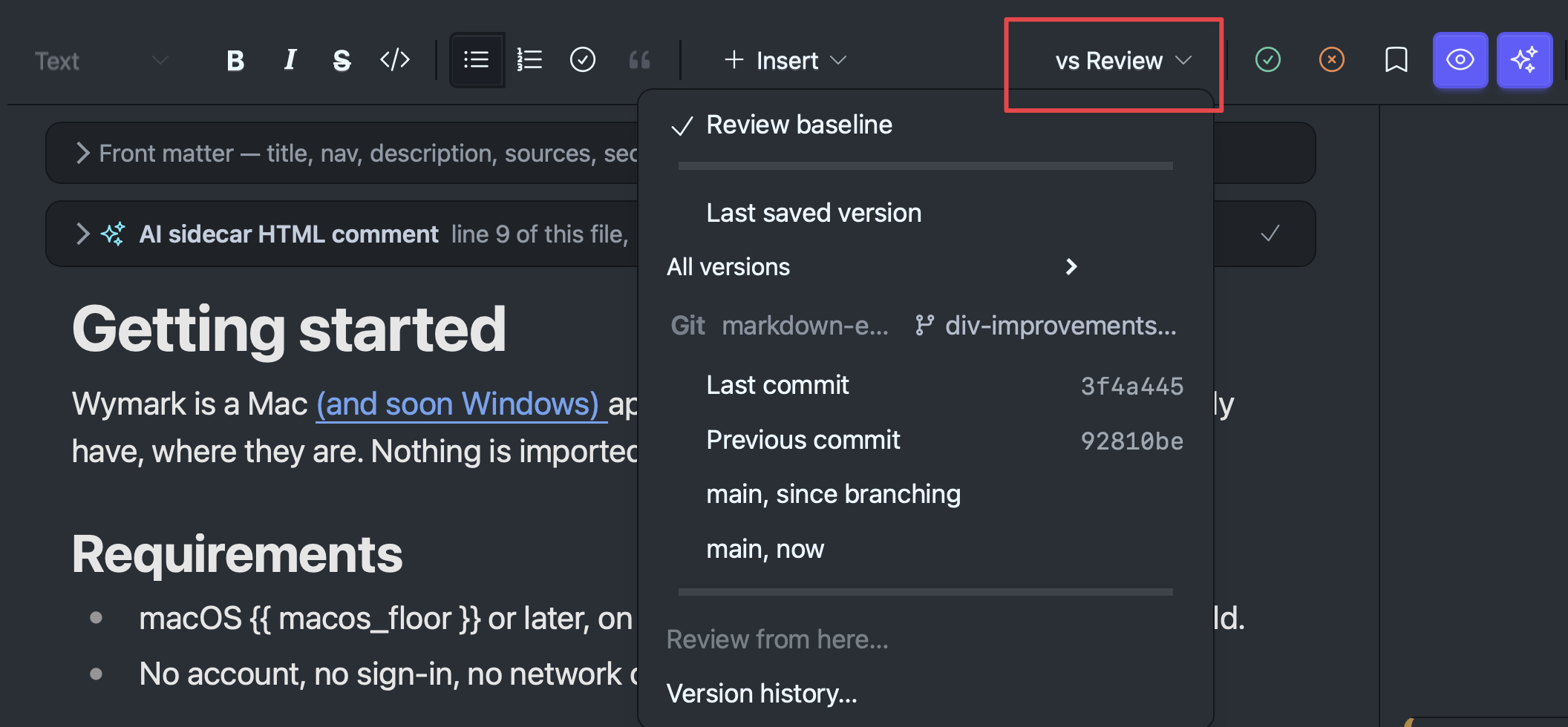 The same in dark mode.