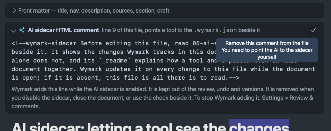 The same in dark mode.